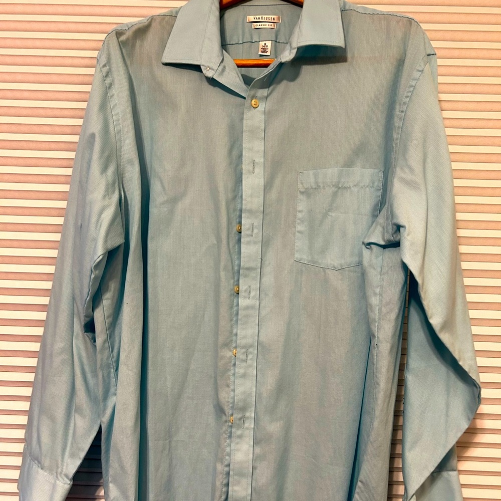 Blue Van Heusen dress shirt, 18 34/35